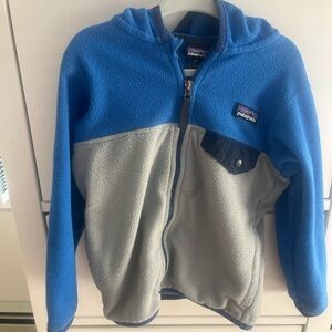 Patagonia Kids Two-Tone Blue and Gray Hoodie